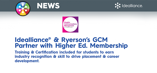 Idealliance & Ryerson's GCM Partner with Higher Ed Membership Announcement